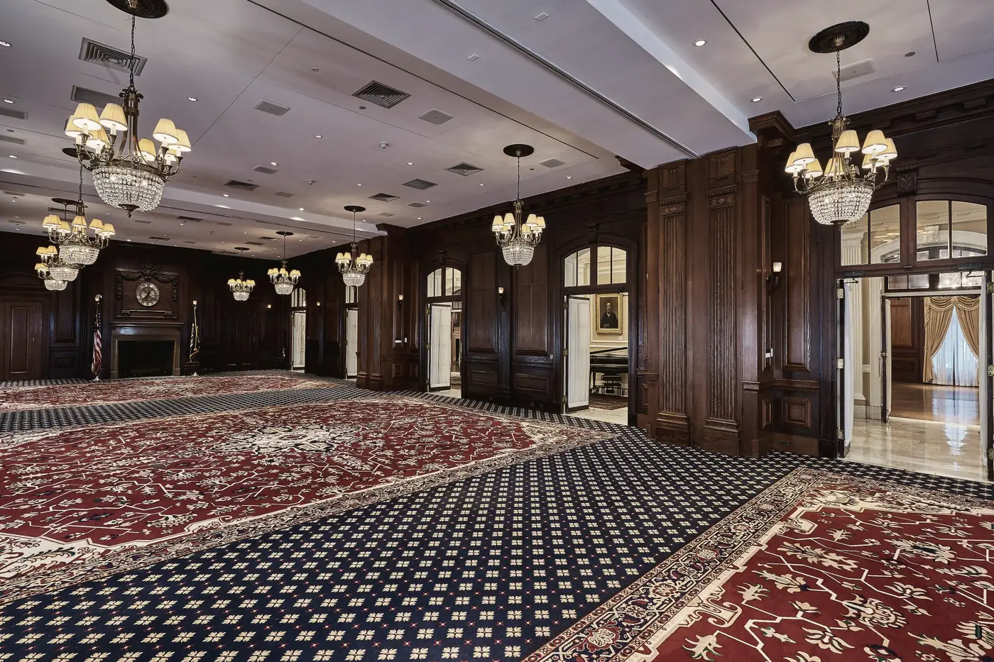 A Union League room before the tables go in